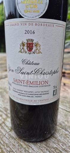 Bordeaux Saint-Émilion Château Yon Saint-Christophe 2016