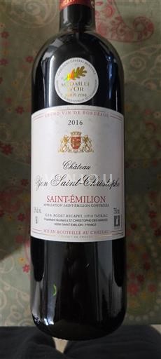Bordéus Saint-Émilion Château Yon Saint-Christophe 2016