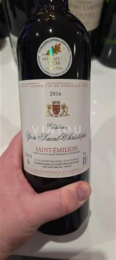 Bordeaux Saint-Émilion Château Yon Saint-Christophe 2016