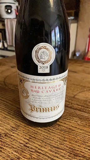 Valle del Ródano Côtes del Ródano Héritage de Cavare Primus 2018