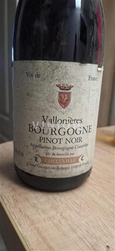 Bourgogne Chédeville Vallonières Ikke årgangsbestemt