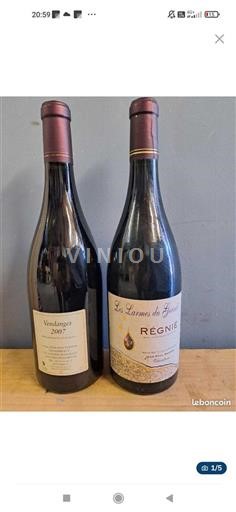 Vin Rouge sec Les Larmes du Granit Jean-Paul Rampon 2007 France Beaujolais Régnié AOC