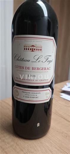 Jihozápad Côtes-de-bergerac Château Le Fagé 1998