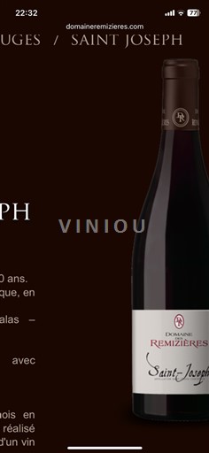Vallée du Rhône Saint-Joseph Domaine Des Remizières Saint-Joseph 2021