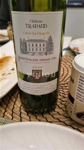 Burdeos Saint-Émilion Gran Cru Grand Cru Château Trapaud La Chapelle 2022