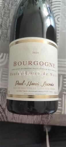 Bourgogne Hautes Côtes de Nuits Paul-Henri Lacroix 2020