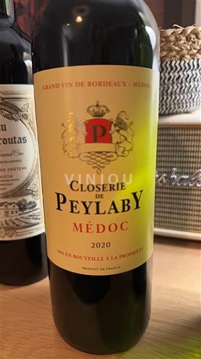 Bordeaux Médoc Closerie de Peylaby 2020