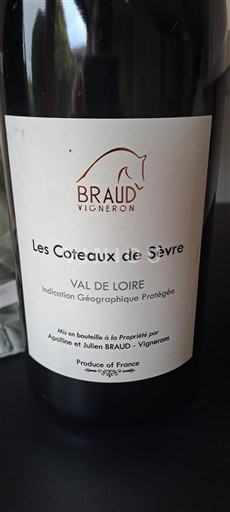Loiren laakso Braud Vigneron Les Coteaux de Sèvre 2023