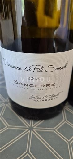 Vin Blanc sec Domaine Pré Semelé 2018 France Vallée de la Loire Sancerre AOC