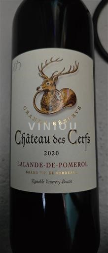 Burdeos Lalande-de-Pomerol Château Des Cerfs Grande Réserve 2020