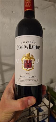Vin Rouge sec Château Langoa Barton 2015 France Bordeaux Saint-Julien AOC Grand Cru