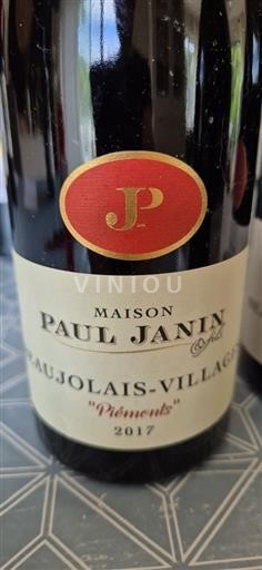 Beaujolais Beaujolais Villages Maison Paul Janin et Fils Piemonts 2017