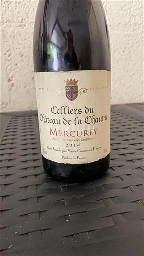 Burgundi Mercurey Château La Chaume Celliers du Château de la Chaume 2014
