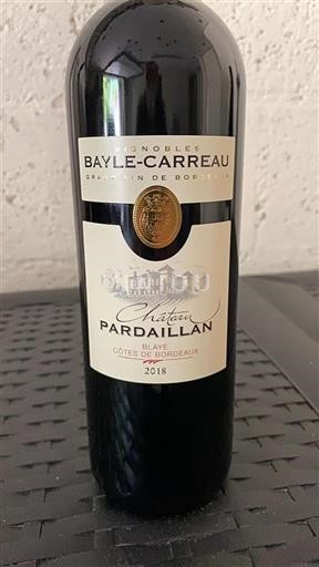 Bordeaux Blaye-Côtes-de-Bordeaux Château Pardaillan 2018