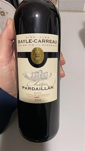 Bordeaux Blaye-Côtes-de-Bordeaux Château Pardaillan 2018