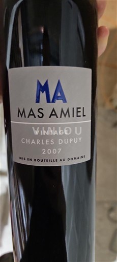 Roussillon Maury Mas Amiel Charles Dupuy 2007