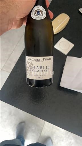 Borgoña Chablis Premier Cru Premier Cru Simonnet-Febvre Montmains 2022