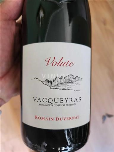 Vin Rouge sec Volute Romain Duvernay Non millésimé France Vallée du Rhône Vacqueyras AOC