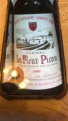 Bordeaux Saint-Émilion Grand Cru Grand Cru La Fleur Picon 1981