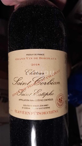 Bordeaux Saint-Estèphe Château Saint Corbian 2018