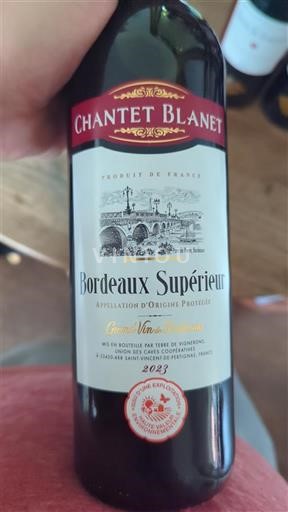 Burdeos Bordeaux superior Chantet Blanet 2023