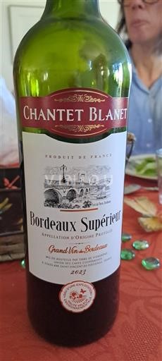 Bordeaux Bordeaux Supérieur Chantet Blanet 2023