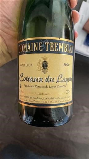 Loire Valley Coteaux du Layon Domaine Tremblay 2020