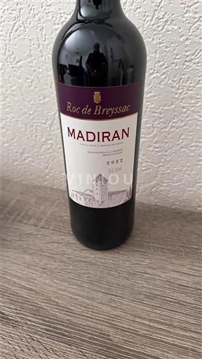 Vin Rouge sec Roc de Breyssac 2022 France Sud-Ouest Madiran AOC