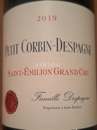 Bordeaux Saint-Émilion Grand Cru Château Petit Corbin Despagne 2019