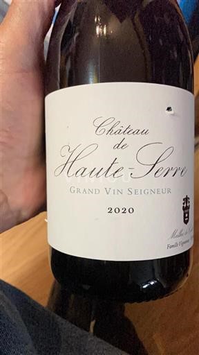 Sudoeste Cahors Château Haute-Serre Grand Vin Seigneur 2020