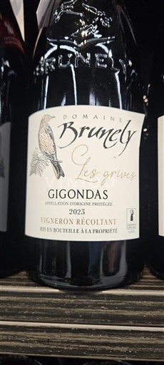 Rhônevallei Gigondas Domaine Brunely Les Grives 2023