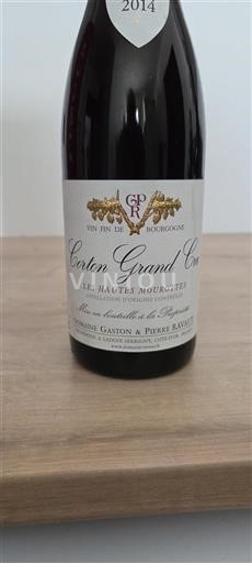 Borgoña Corton Grand Cru Domaine Gaston & Pierre Ravaut Les Hautes Mourottes 2014