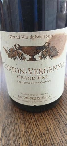 Burgund Corton Grand Cru Jacob-Frèrebeau Corton-Vergennes Ohne Jahrgang