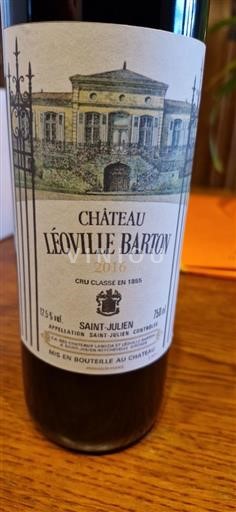 Bordeaux Saint-Julien Grand Cru Château Léoville Barton 2016