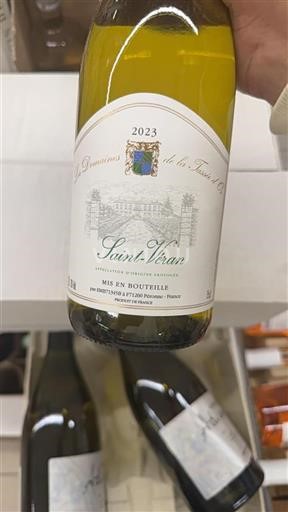 Burgund Saint-Véran Domaine Les s de la Tâssée Or 2023