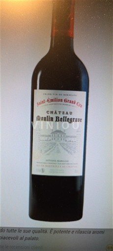 Burdeos Saint-Émilion Gran Cru Grand Cru Château Moulin Bellegrave 2022