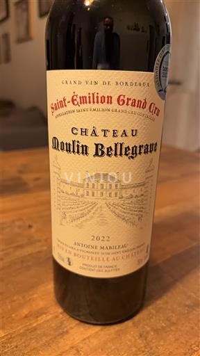 Bordeaux Saint-Émilion Grand Cru Grand Cru Château Moulin Bellegrave 2022