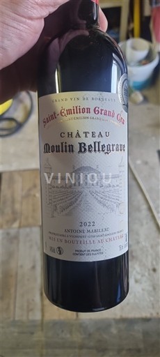 Bordo Сент-Емилион Гранд Кру Grand Cru Château Moulin Bellegrave 2022