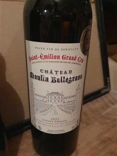 Burdeos Saint-Émilion Gran Cru Grand Cru Château Moulin Bellegrave 2022