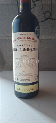 Bordo Сент-Емилион Гранд Кру Grand Cru Château Moulin Bellegrave 2022