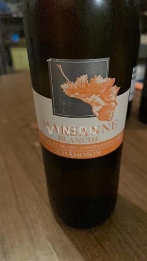 Vin Blanc sec Marsanne Blanche Gillet et Michel Constantin 2016 Suisse Valais AOC