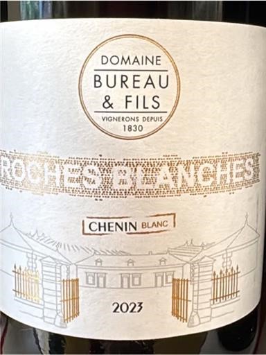 Vin Blanc sec Roches Blanches Domaine Bureau & Fils 2023 France Vallée de la Loire Vouvray AOC