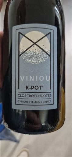 Vin Rouge sec K-POT' Clos Troteligotte 2022 France Sud-Ouest Cahors AOC