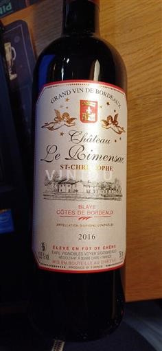 Bordeaux Blaye-côtes-de-bordeaux Château Le Rimensac St Christophe 2016