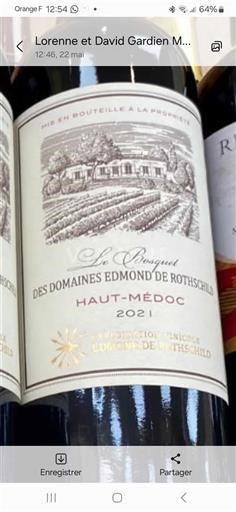 Bordeaux Haut-Médoc Domaine Des s Edmond de Rothschild Le Bosquet 2021