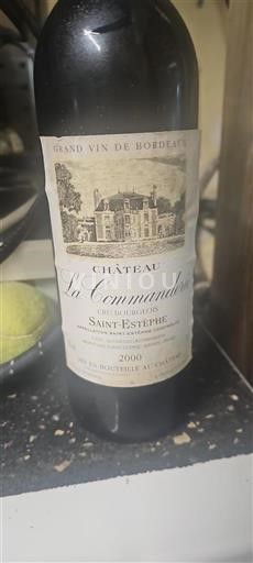 Bordeaux Saint-Estèphe Cru Bourgeois Château La Commanderie 2000