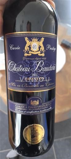 Sud-Ovest Fronton Château Baudare Prestige 2013