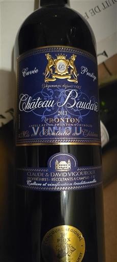 South West Fronton Château Baudare Prestige 2013