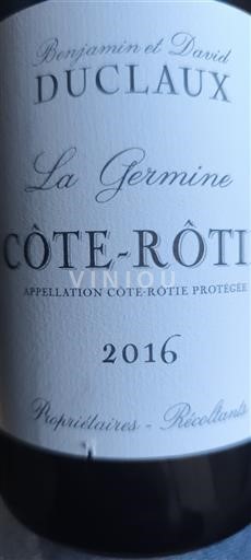 Rhône-dalen Côte-rôtie Duclaux La Germine 2016