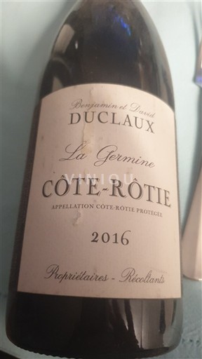 Valle del Ródano Côte-rôtie Duclaux La Germine 2016